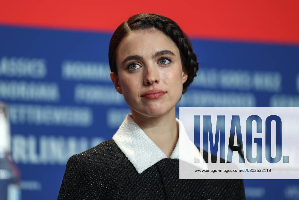 The 75th Berlinale Film Festival is taking place in Berlin from 13 to 23 February 2025. Actress Margaret Qualley answers journalists questions during a press conference Berlin Germany - ZUMAt227 20250218_zip_t227_008