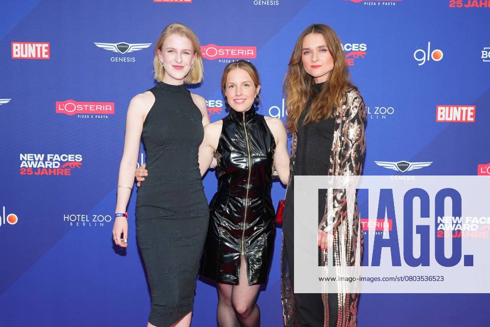 Klara Long, Paula Kalenberg, Josephin Busch at the award Ceremony of New Faces Award on 11 05 2023 at Delphi Filmpalast in Berlin Berlin Germany