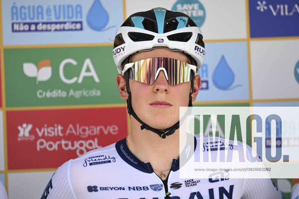 2025 Volta Algarve cycling race - Stage 1 LAGOS, PORTUGAL - FEBRUARY 19 : Van Mechelen Vlad (BEL) of Bahrain Victorious during stage 1 of the 51th edition of the Volta Algarve cycling race, with start in Portimao and finish in Lagos on February 19, 2025 in Lagos, Portugal, 19 02 2025 ( Motordriver Kenny Verfaillie - Lagos Portugal