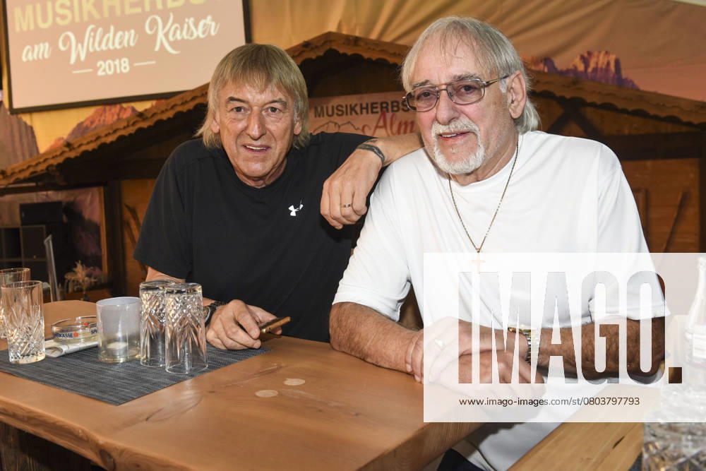 The Amigos, Bernd l and Karl Heinz Ulrich at MUSIKHERBST on Savages Kaiser 2018 at Marquee on Friday 05 10 2018 in the Community Ellmau at District Kufstein in Tyrol, in Austria Tyrol Austria