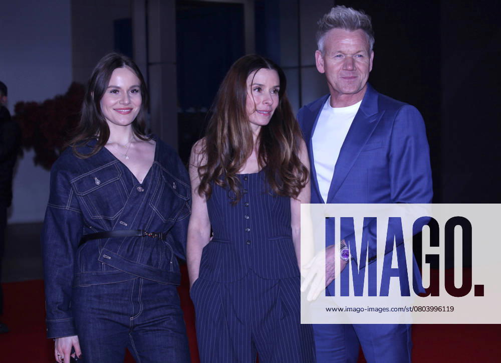 F1 75 Live Season Launch. London, UK. Holly Anna Ramsay, Tana Ramsay and Gordon Ramsay at the F1 75 Live Season Launch. The O2. 18th February 2025. LMK11-S190225-001. Steve Bealing Landmark Media