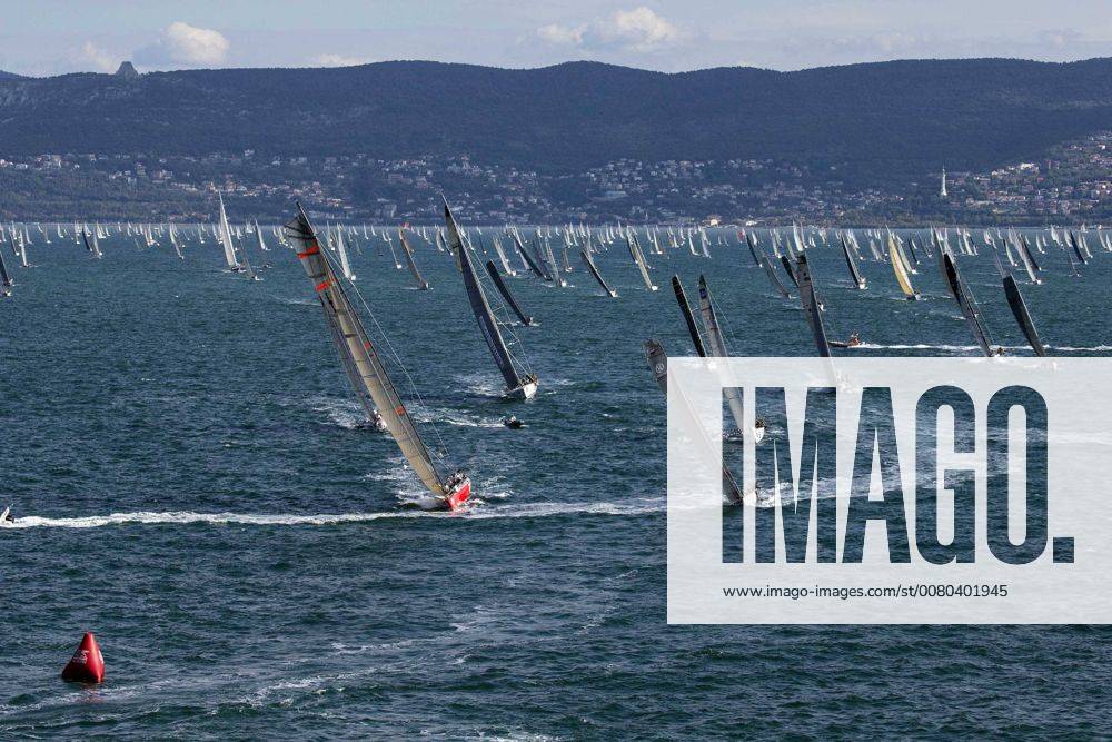 Foto IPP Nini Trieste 08 10 2017 regata velica internazionale La Barcolana A view of the sail boats taking part in the 49nd edition of the traditional Barcolana regatta in the gulf of Trieste, north-eastern Italy, Sunday, Oct. 8, 2017. 0
