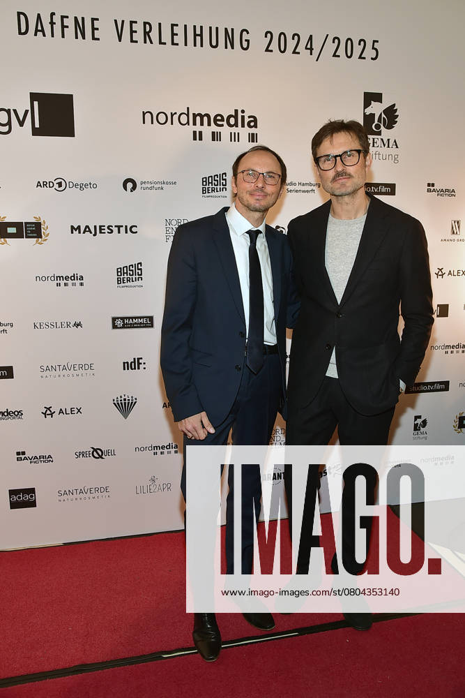 FFF Berlinale Reception 2025 Berlin The brothers Luca Verhoeven and Simon Verhoeven arrive for the 12th time DAfFNE German Academy for Television, an honorary award for an outstanding lifetime achievement at the 75th Berlinale in Berlin, on 21 02 2025 Photopress Mueller