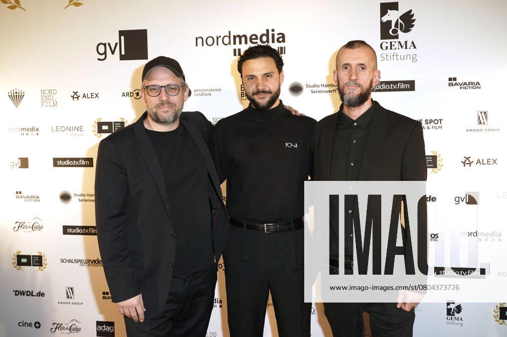 Ansgar Frerich, Julian Kossmann and Florian Holzner at the 12th DAfFNE Award 2025 ceremony at Babylon Berlin, 21 02 2025 Foto:xT.xBartillax xFuturexImagex daffne_5212
