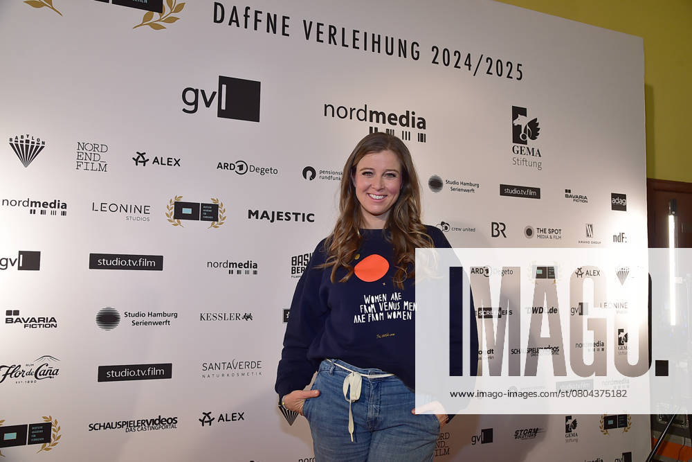 DAFFNE Award Ceremony 2025 Berlin MNina Eichinger arrives for the 12th time DAfFNE German Academy for Television, an honorary award for an outstanding lifetime achievement at the 75th Berlinale in Berlin, on 21 02 2025 Photopress Mueller