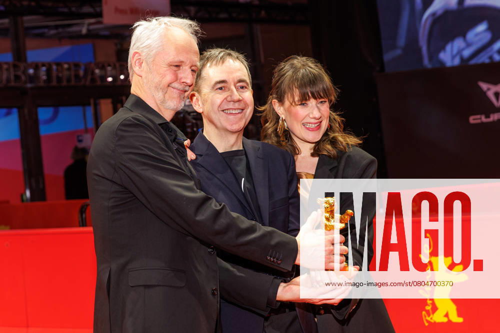 Berlinale Closing Gala Award Ceremony Hege Hauff Hvattumon, Dag Johan Haugerud and Yngve Saether at the Closing Gala and Award Ceremony of the 75th Berlinale at the Berlinale Palast on 22 02 2025 in Berlin