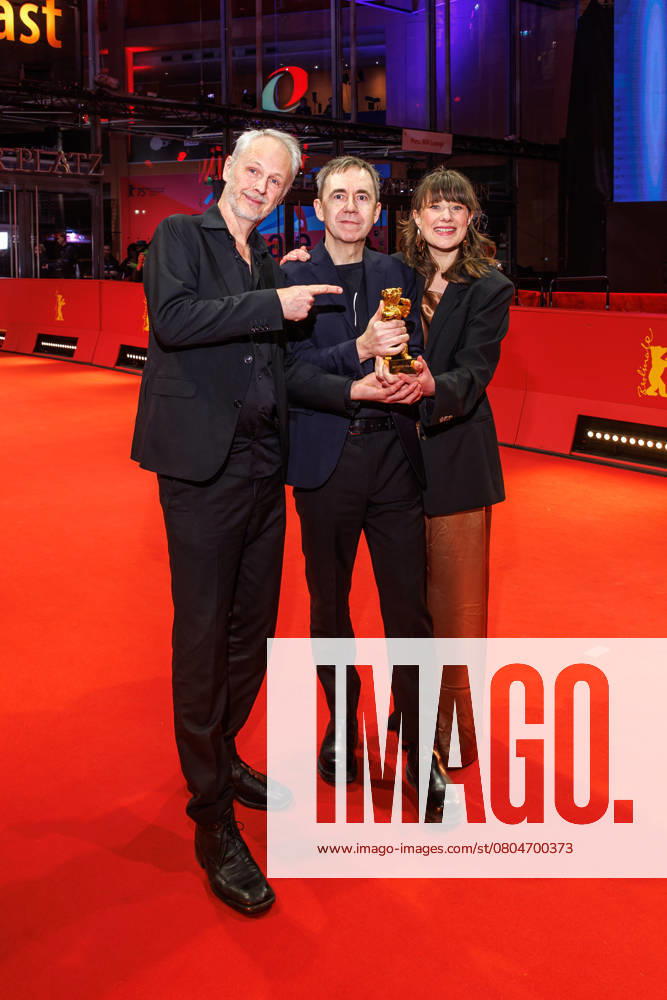 Berlinale Closing Gala Award Ceremony Hege Hauff Hvattumon, Dag Johan Haugerud and Yngve Saether at the Closing Gala and Award Ceremony of the 75th Berlinale at the Berlinale Palast on 22 02 2025 in Berlin