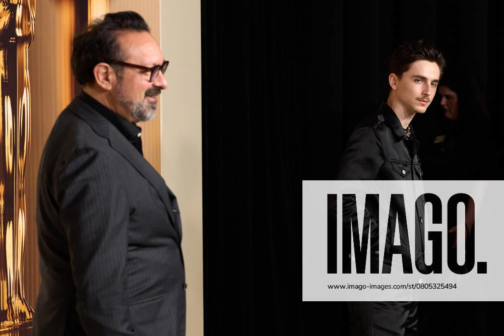 97th Oscars Nominees dinner James Mangold and Timothee Chalamet at the 97th Oscars Nominees dinner at the Academy Museum of Motion Pictures on Tuesday, February 25, 2025., Credit:Trae Patton The Academy Avalon United States of America, CA, Los Angeles, Academy Museum of Motion Pictures