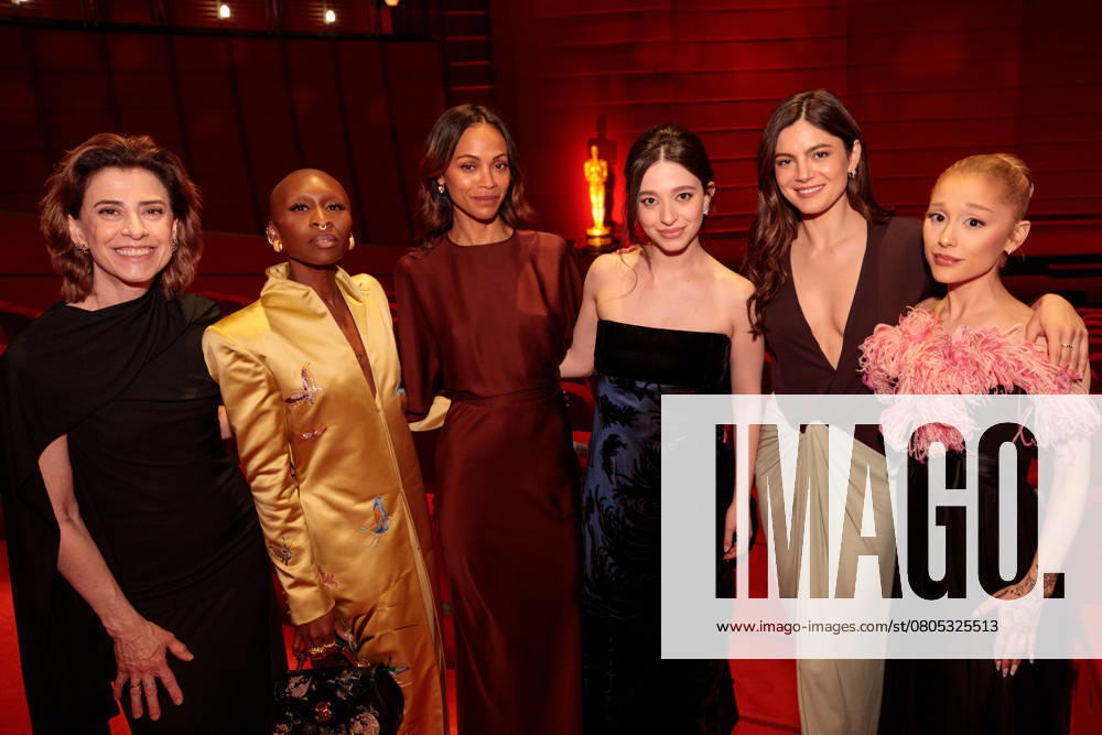 97th Oscars Nominees dinner Fernanda Torres, Cynthia Erivo, Zoe Saldana, Mikey Madison, Monica Barbaro and Ariana Grande at the 97th Oscars Nominees dinner at the Academy Museum of Motion Pictures on Tuesday, February 25, 2025., Credit:Al Seib The Academy Avalon United States of America, CA, Los Angeles, Academy Museum of Motion Pictures