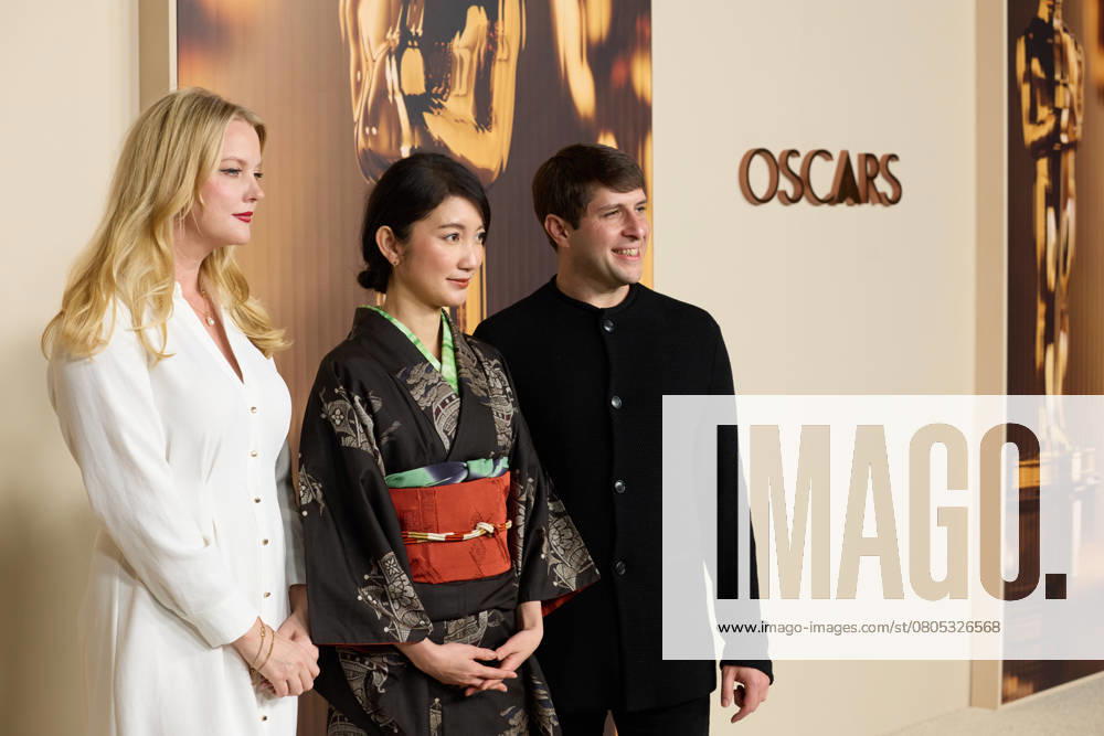 97th Oscars Nominees dinner Hanna Aqvilin, Shiori Ito and Eric Nyari at the 97th Oscars Nominees dinner at the Academy Museum of Motion Pictures on Tuesday, February 25, 2025., Credit:Trae Patton The Academy Avalon United States of America, CA, Los Angeles, Academy Museum of Motion Pictures