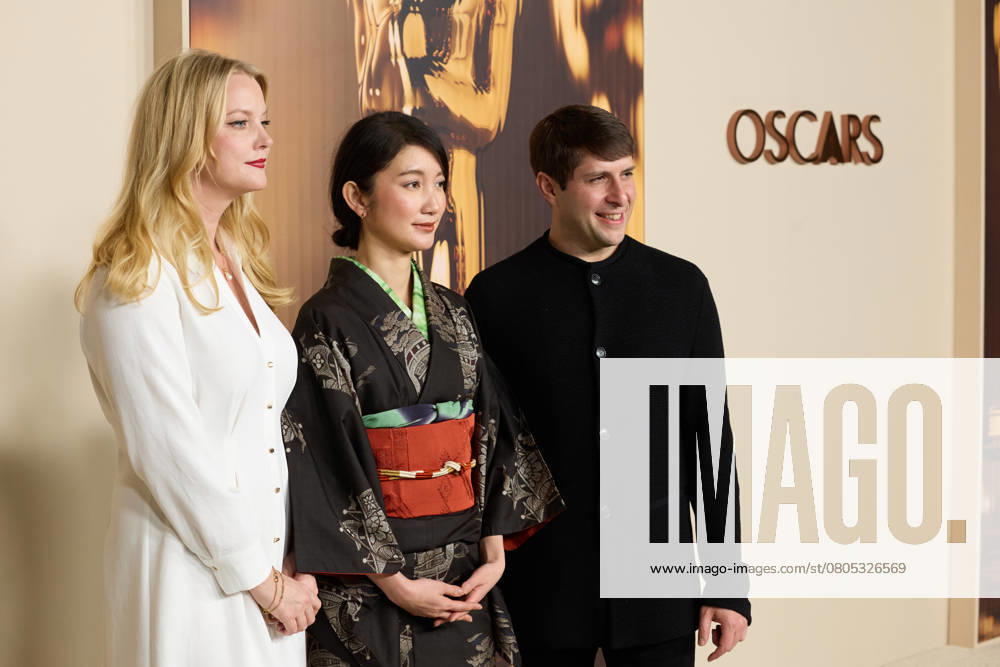 97th Oscars Nominees dinner Hanna Aqvilin, Shiori Ito and Eric Nyari at the 97th Oscars Nominees dinner at the Academy Museum of Motion Pictures on Tuesday, February 25, 2025., Credit:Trae Patton The Academy Avalon United States of America, CA, Los Angeles, Academy Museum of Motion Pictures