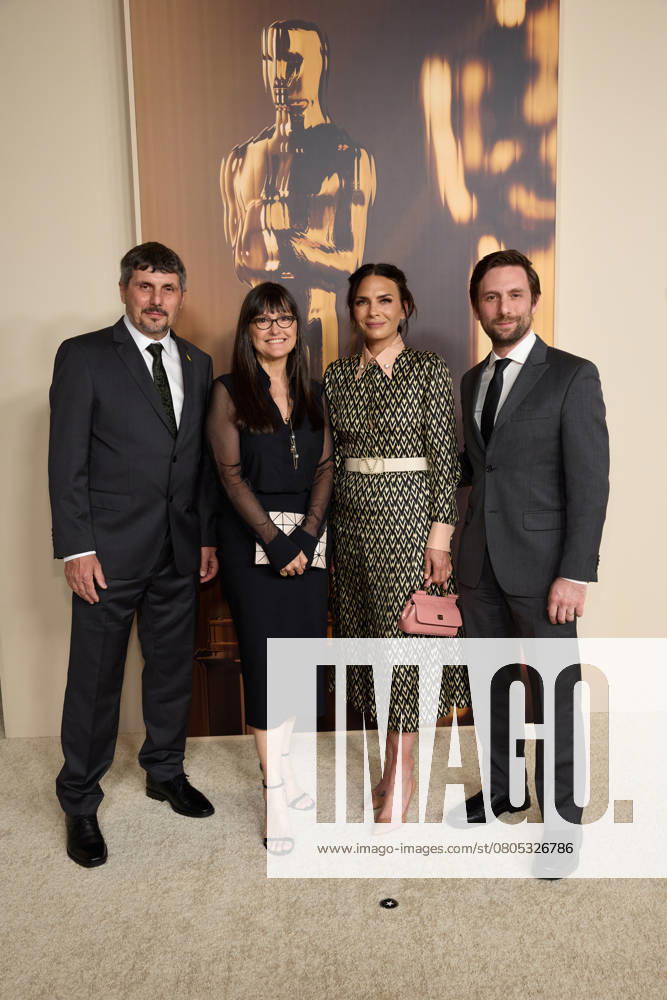 97th Oscars Nominees dinner Slava Leontyev, Paula DuPre Pesman, Aniela Sidorska, and Brendan Bellomo at the 97th Oscars Nominees dinner at the Academy Museum of Motion Pictures on Tuesday, February 25, 2025., Credit:Trae Patton The Academy Avalon United States of America, CA, Los Angeles, Academy Museum of Motion Pictures