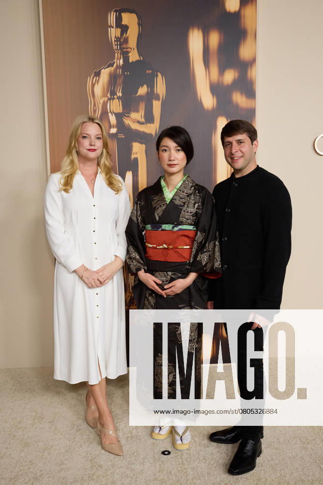 97th Oscars Nominees dinner Hanna Aqvilin, Shiori Ito and Eric Nyari at the 97th Oscars Nominees dinner at the Academy Museum of Motion Pictures on Tuesday, February 25, 2025., Credit:Trae Patton The Academy Avalon United States of America, CA, Los Angeles, Academy Museum of Motion Pictures