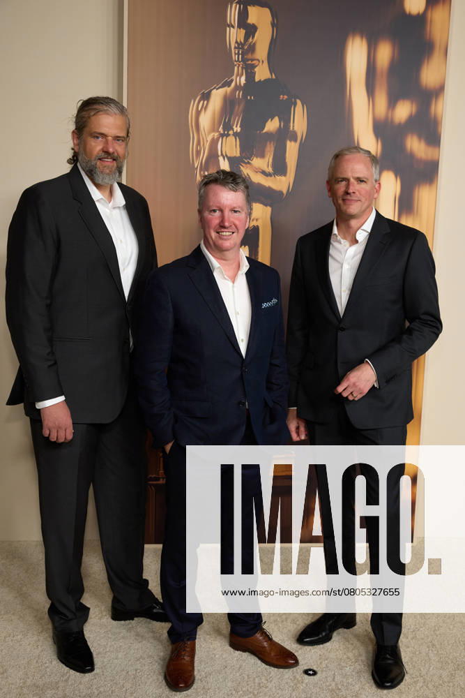 97th Oscars Nominees dinner Stephen Unterfranz, Paul Story, and Erik Winquist at the 97th Oscars Nominees dinner at the Academy Museum of Motion Pictures on Tuesday, February 25, 2025., Credit:Trae Patton The Academy Avalon United States of America, CA, Los Angeles, Academy Museum of Motion Pictures