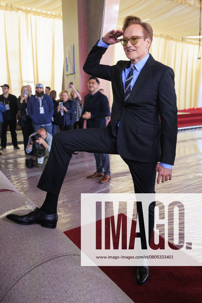 Conan Oâ€⠢Brien strikes a pose during the red carpet roll out in preparation for the 97th Academy Awards at the Dolby Theater in Hollywood, California on February 26, 2025. The Academy Awards Ceremony will take place on Sunday March 2, 2025. ARIANA RUIZ BNS PI Hollywood USA - ZUMAp124 20250226_zaa_p124_008
