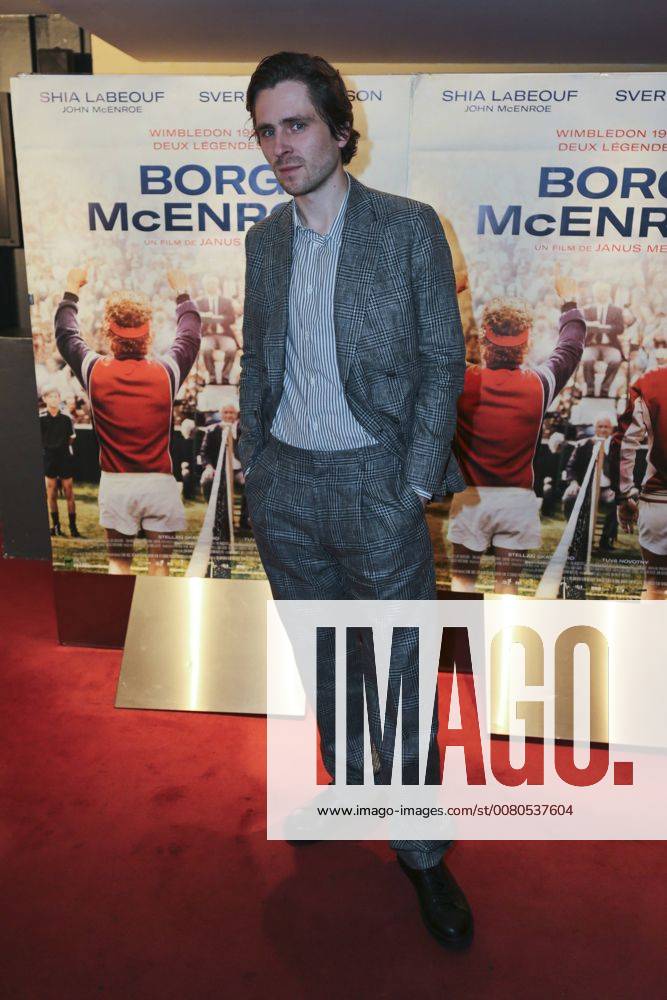 Sverrir Gudnason at the premiere of the movie Borg McEnroe, in Paris on October 19, 2017. Sverrir Gudnason Paris France 555593