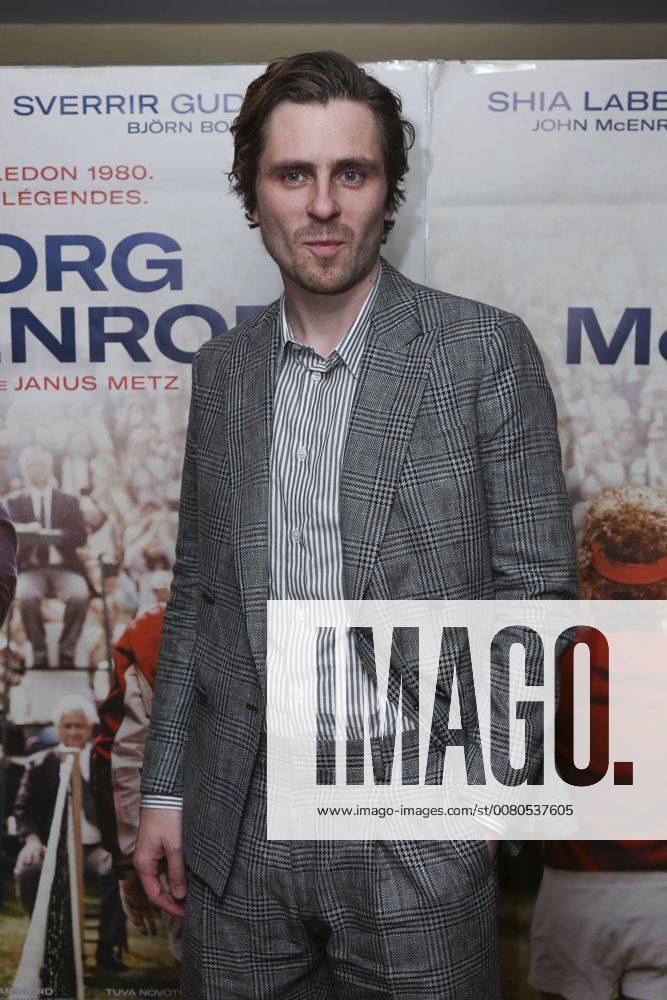 Sverrir Gudnason at the premiere of the movie Borg McEnroe, in Paris on October 19, 2017. Sverrir Gudnason Paris France 555593