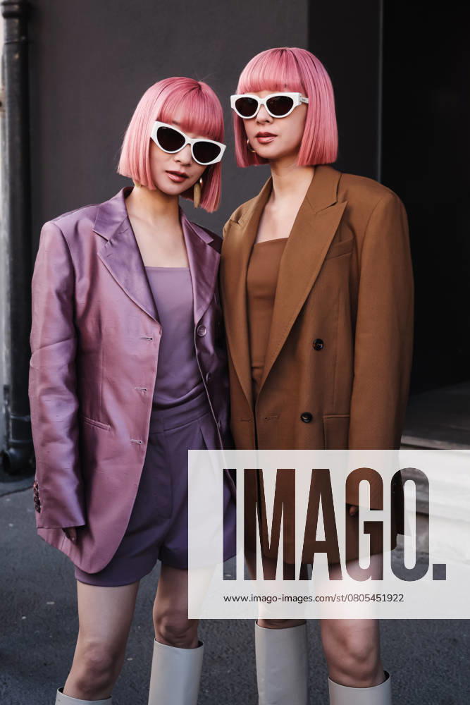 Milan, Milan Women s Fashion Week: Fall Winter 2025 - Women s Fashion, Fall Winter 2025 - Max Mara Show - Arrivals. In the photo: Amiaya (Japanese music group and influencer twins)