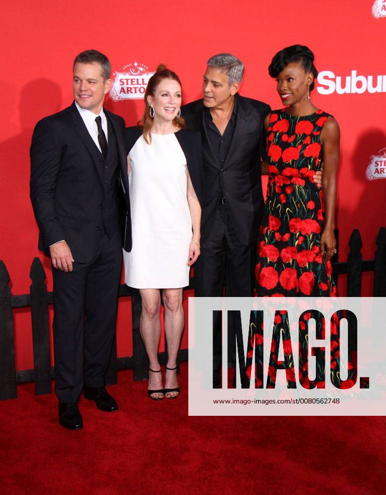 Premiere du film Suburbicon a Los Angeles. 22 October 2017 - Los Angeles, California - Julianne Moore, George Clooney and Karimah Westbrook. âÂÄÂ?SuburbiconâÂÄ Premiere held at the Regency Village Theatre in Los Angeles. Photo Credit: AdMedia 221694 AdMedia Starface 2017-10-22 CA Los Angeles Etats-Unis