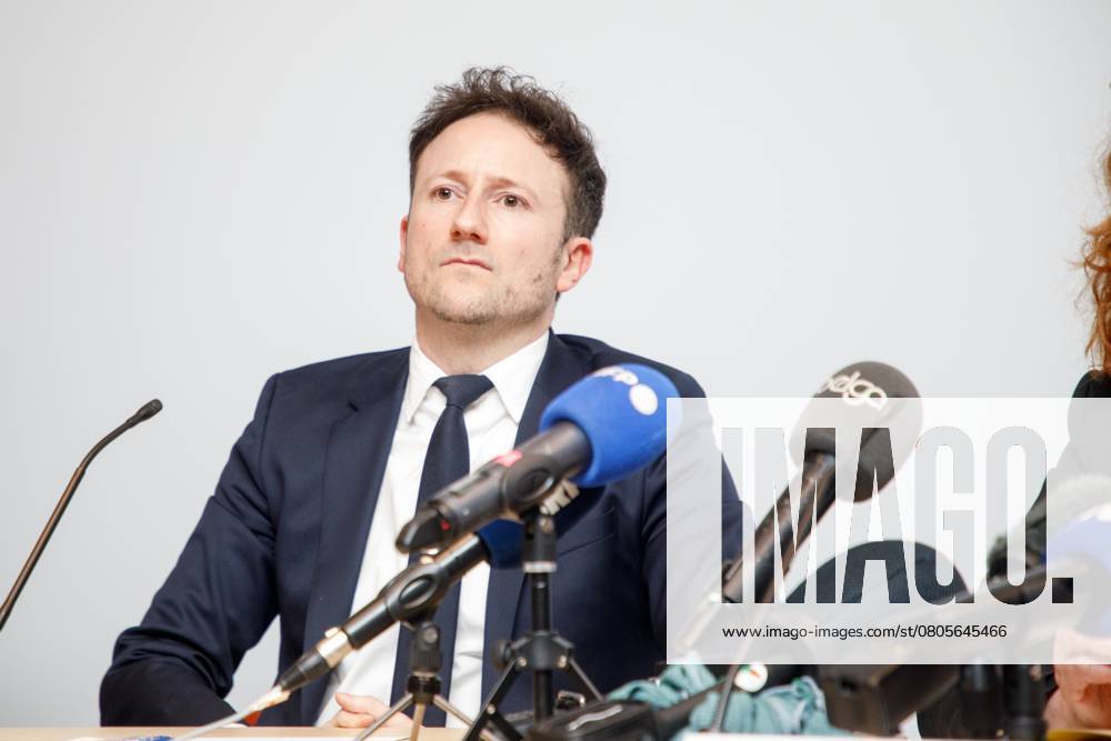 Brussels King s Prosecutor Julien Moinil pictured during a press conference regarding the arrest of French-Italian criminal Antonio Ferrara, Friday 28 February 2025, at the Belgian federal police headquarters, in Brussels. Ferrara was arrested Yesteday with seven others in Eupen during a joint operation executed by French and Belgian police. The group allegedly planned a robbery on a secured cash depot in Germany. Ferrara is known as the escape king for having escaped from prison twice. HATIMxKAGHAT 113649818
