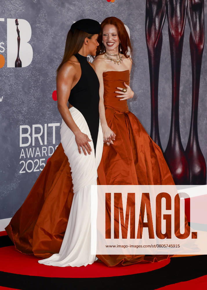 Alex Scott and Jess Glynne attend The BRIT Awards 2025 at The O2 in Greenwich, London, United Kingdom. London United Kingdom - ZUMAs197 20250301_aaa_s197_486