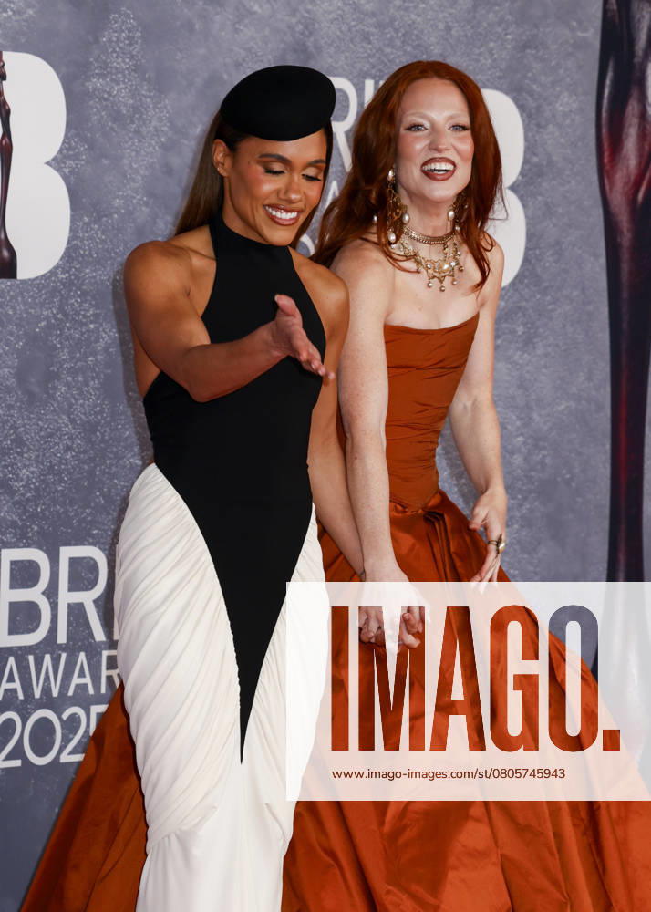 Alex Scott and Jess Glynne attend The BRIT Awards 2025 at The O2 in Greenwich, London, United Kingdom. London United Kingdom - ZUMAs197 20250301_aaa_s197_488