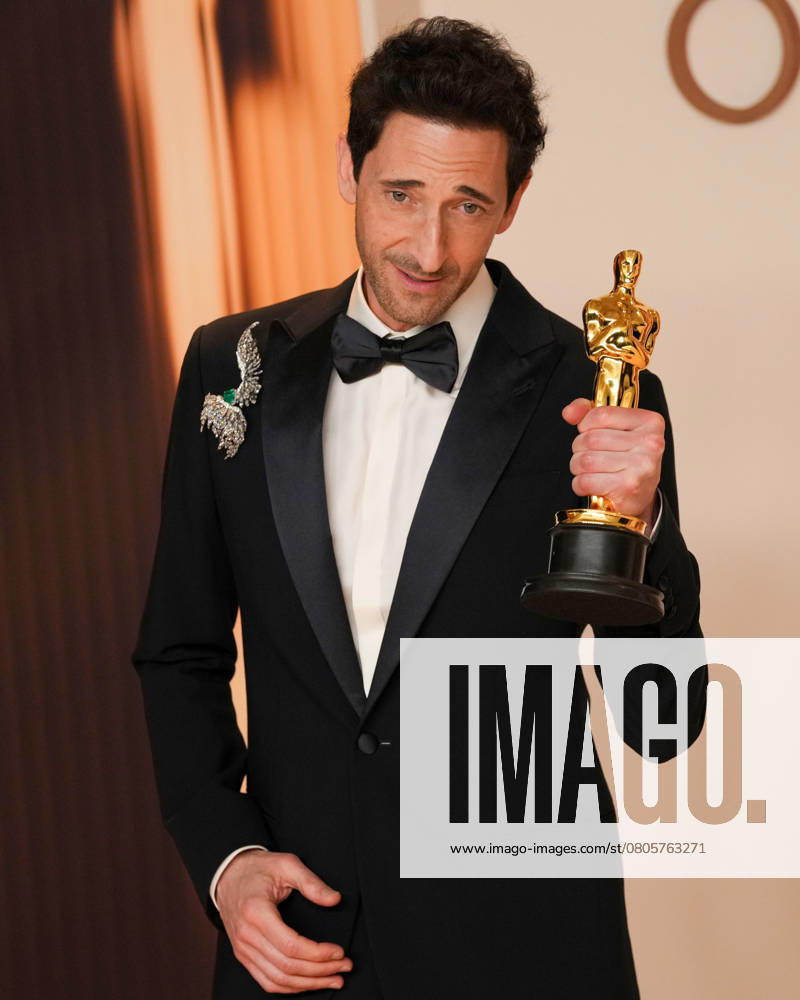 Best performance by an actor in a leading role Oscar winner Adrien Brody of The Brutalist celebrates backstage during the 97th Academy Awards in the Hollywood section of Los Angeles on Sunday, March 2, 2025. LAP20250302170 PATxBENIC