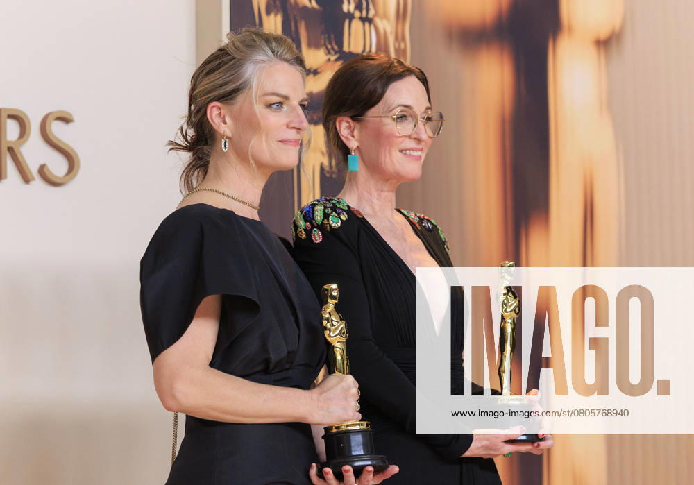 (L-R) Lisa Remington and Molly O Brien, winners of the Best Documentary Short Film award for Ã¢â‚¬oeThe Only Girl in the OrchestraÃ¢â‚¬Â, pose in the press room of the 97th Annual Academy Awards on Sunday March 2, 2025 at the Dolby Theater in Hollywood, California. BURT HARRIS BNS PI Hollywood USA - ZUMAp124 20250302_zaa_p124_487