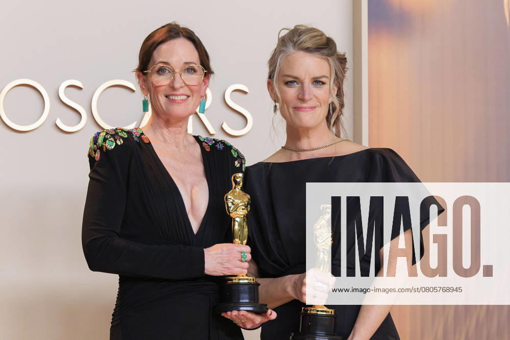 (L-R) Lisa Remington and Molly O Brien, winners of the Best Documentary Short Film award for â€oeThe Only Girl in the Orchestraâ€Â, pose in the press room of the 97th Annual Academy Awards on Sunday March 2, 2025 at the Dolby Theater in Hollywood, California. BURT HARRIS BNS PI Hollywood USA - ZUMAp124 20250302_zaa_p124_490