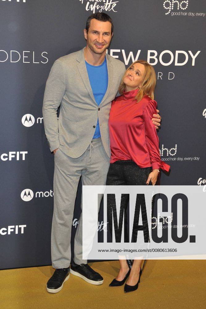 Box Icon Wladimir Klitschko CEO McFit Models Anja Tillack Arrival McFit Models Europe largest Award the sporty People with the New Body Award in Tempodrom in Berlin at 26 10 2017