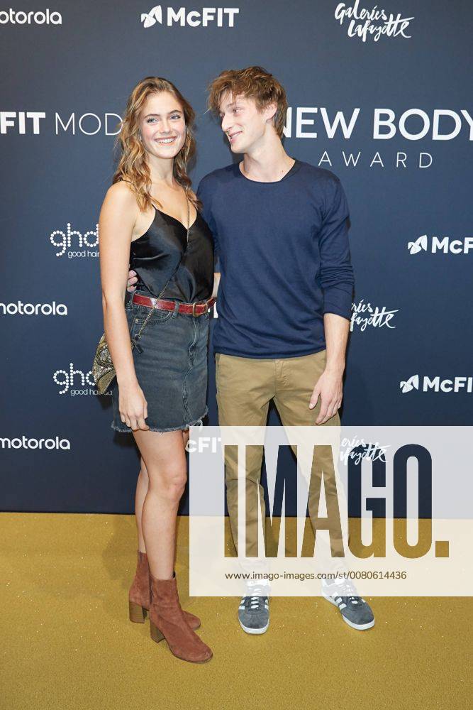 Moritz Hans Ninja Warrior Winner with Nikola award Ceremony the McFit New Body Award in Berlin at 26 10 2017 McFit New Body Award