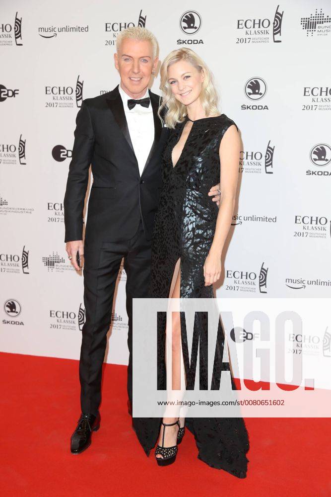 Hamburg H P Baxxter with Lysa Geller Echo Classical 2017 award Ceremony in the Elbphilharmonie in Hamburg at 29 10 2017