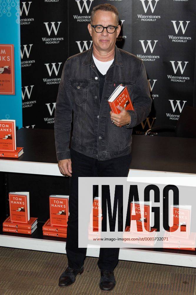 London, London, UK - London, UK. Academy Award winning American actor TOM HANKSÂ signs copies of his first book, Uncommon Type: Some Stories, a collection of 17 short stories focusing around the theme of typewriters at Waterstone s Piccadilly. London UK - ZUMAl94_ 20171102_zaf_l94_029