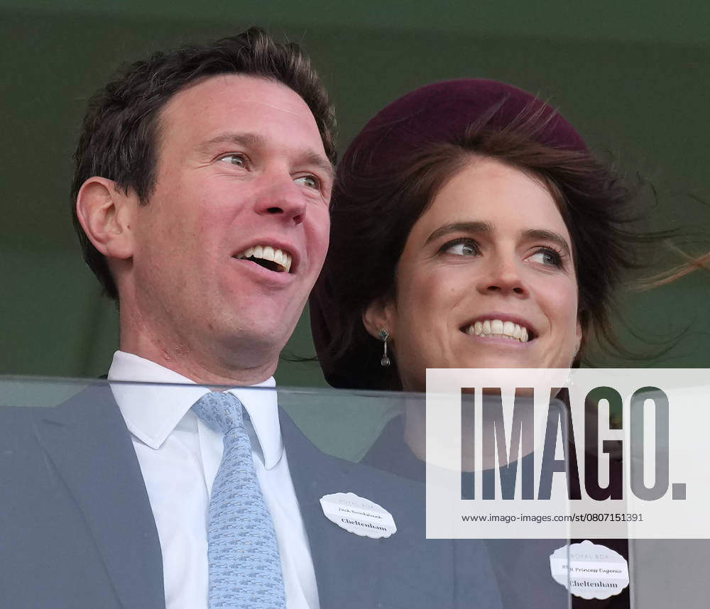 Day Two of the Cheltenham Festival Jack Brooksbank and Princess Eugenie attend day two of the Cheltenham Festival, at Cheltenham Racecourse, Cheltenham, Gloucestershire, UK, on the 12th March 2025. Picture by James Whatling Cheltenham Cheltenham Racecourse Gloucestershire United Kingdom WHA-0786