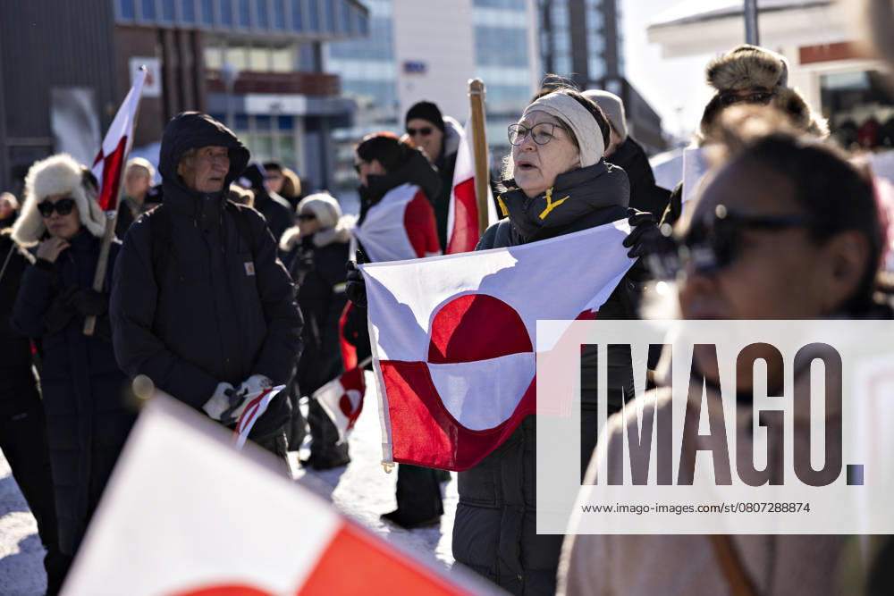 Greenland Trump protest Protest Protestesters at a demonstration march ending in front of USA s consulate, under the slogan, Greenland belongs to the Greenlandic people, in Nuuk, Greenland, Saturday March 15, 2025 , Denmark
