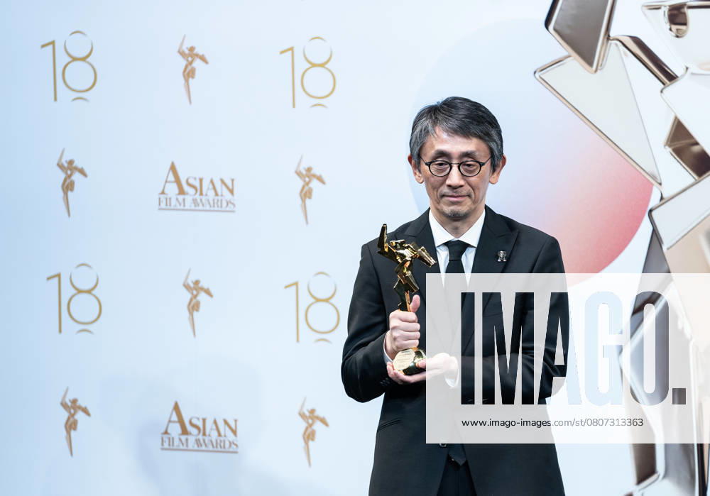 Japanese film director Daihachi Yoshida receive an award during the 18th Asian Film Awards ceremony on March 16, 2025 in Hong Kong, China.
