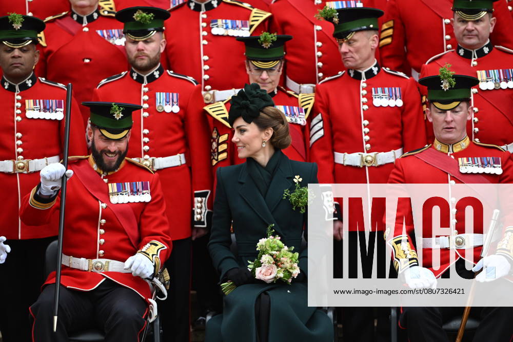 Bilder des Jahres 2025, Entertainment 03 März Entertainment Themen der Woche KW12 Catherine, Princess of Wales, attends The Irish Guards St. Patrick s Day Parade Catherine, Princess of Wales, attends The Irish Guards St. Patrick s Day Parade at Wellington Barracks, London, England, UK on Monday 17 March, 2025., Credit:Eddie Mulholland for The Telegraph Avalon UK, London