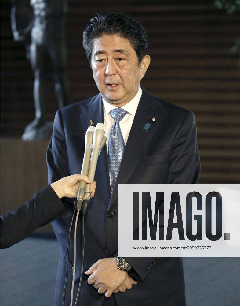 Trump in Japan Japanese Prime Minister Shinzo Abe speaks to reporters at his official residence ahead of his meeting with U.S. President Donald Trump on Nov. 6, 2017.