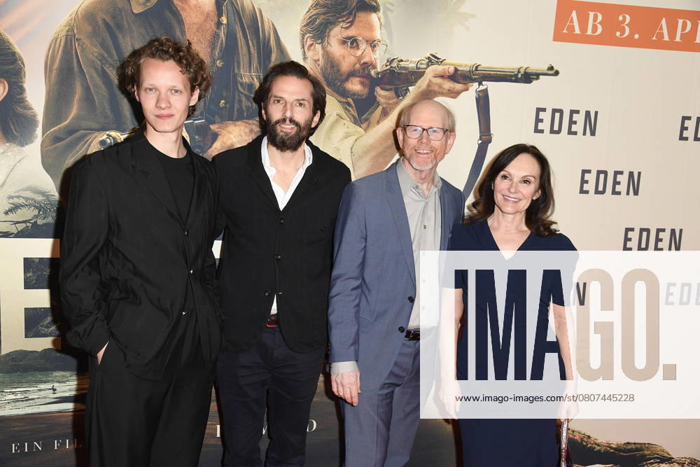 Felix Kammerer, Quirin Berg, Ron Howard and Jasna Vavra at the EDEN film premiere on 20 03 2025 in Berlin Eden film premiere in Berlin