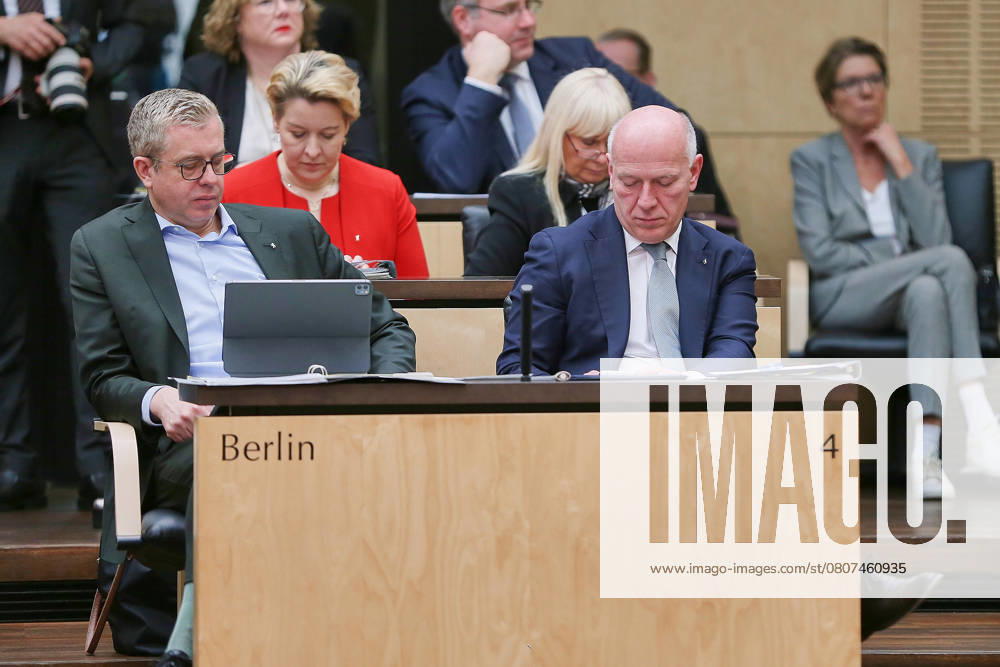 Bundesrat 1052 Meeting of the Bundesrat Stefan Evers, CDU, Kai Wegner, CDU On the agenda is the amendment to the Basic Law to soften the debt brake and for a special fund