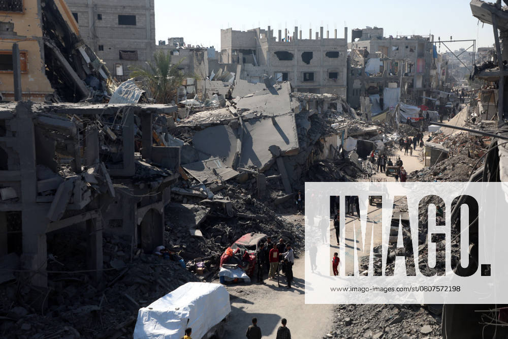 (250324) -- GAZA CITY, March 24, 2025 -- This photo taken on March 24, 2025 shows rubble of buildings damaged by an Israeli shelling in the Shuja iyya neighborhood, east of Gaza City. The Palestinian death toll from ongoing Israeli attacks on the Gaza Strip has topped 50,000, Gaza-based health authorities said in a statement on March 23. (Photo by Xinhua) MIDEAST-GAZA CITY-ISRAELI ATTACKS-AFTERMATH RizekxAbdeljawad