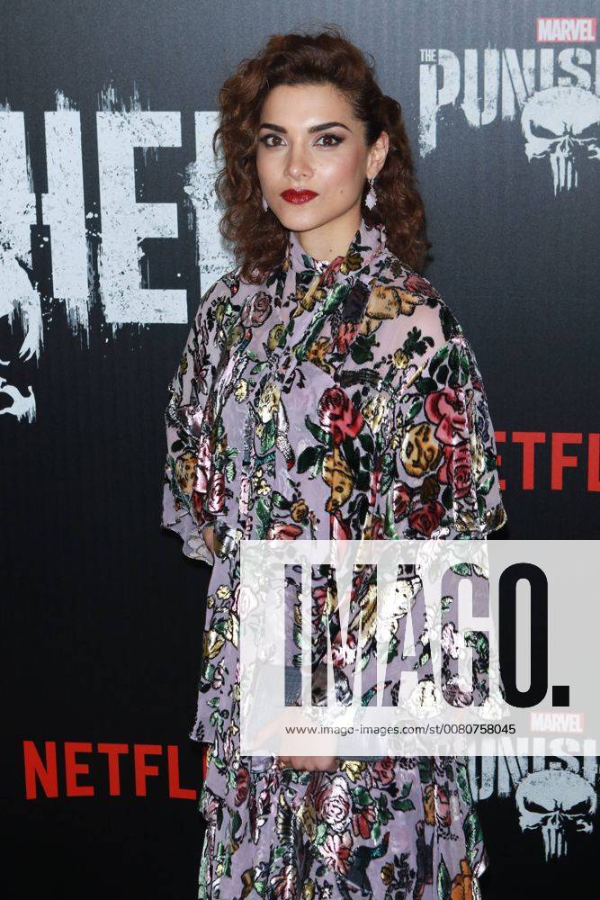 NEW YORK NY NOVEMBER 06 Amber Rose Revah at Marvel s The Punisher New York premiere at AMC Loews 34th Street 14 theater on November 6 2017 in New York City
