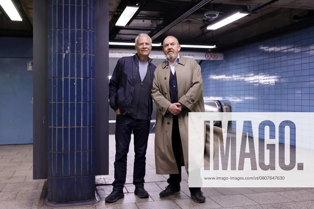 The Tatort actors Dietmar Bär Freddy Schenk and Klaus J Behrendt Max Ballauf at a photo session for the 96 Cologne Tatort Die letzten Menschen von Köln in the Kalk Post underground station with adjoining bunker Cologne, 25 03 2025 NRW Germany