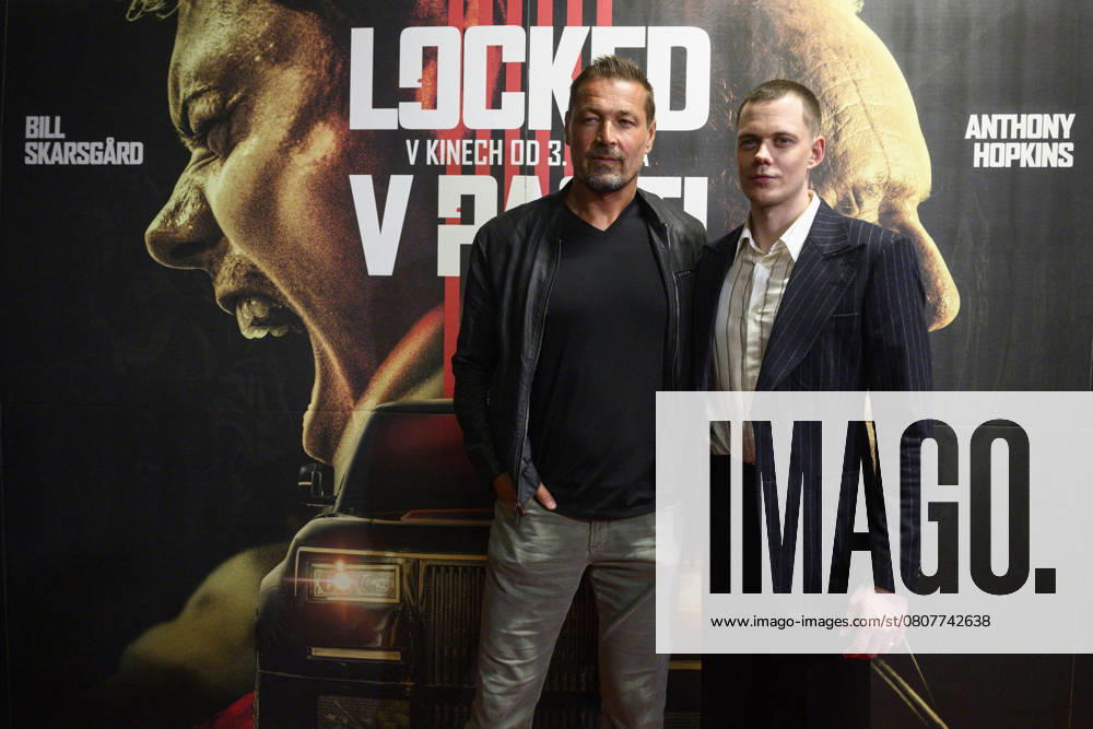 Producer Petr Jakl, left, and actor Bill Skarsgard pose before the premiere of the American thriller Locked, Prague, Czech Republic, March 26, 2025. (CTKxPhoto MichalxKamaryt) CTKPhotoP2025032608272 CTKPhotoP2025032608272