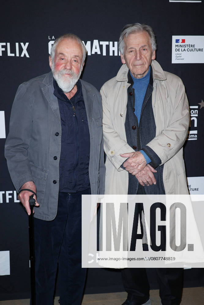 Deux Soeurs Premiere - Paris Mike Leigh and Costa Gavras attend Deux Soeurs Premiere at the Cinematheque on March 26, 2025 in Paris, France. Photo by Jerome Dominé ABACAPRESS.COM