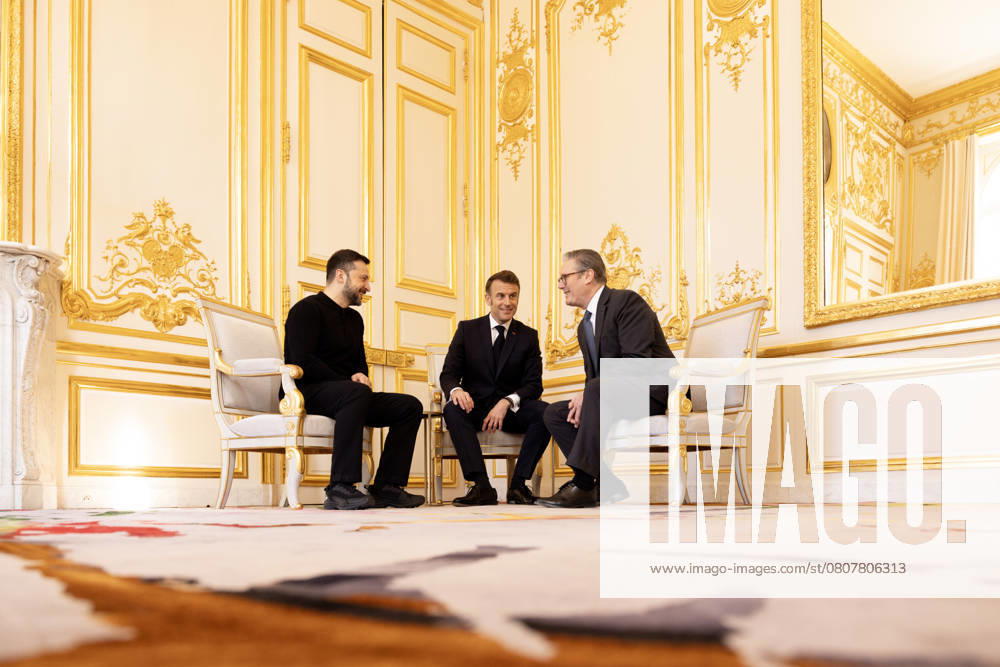 Prime Minister Keir Starmer attends talks on Ukraine in Paris 27 03 2025. Paris, France. Prime Minister Keir Starmer and Ukraine President Volodymyr Zelenskyy attend talks on Ukraine at a meeting hosted by French President Emmanuel Macron at the Elysee Palace., Credit:Lauren Hurley Avalon France, Paris, Paris, 10 Downing Street