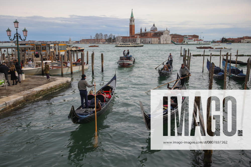 Venice, Italy Gondolas on the Grand Canal in Venice, Italy on March 14th, 2025. Venice Italy