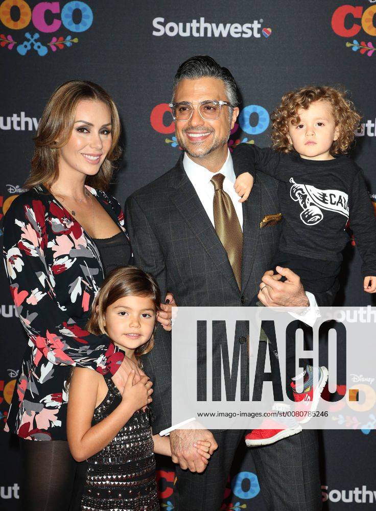 HOLLYWOOD CA NOVEMBER 8 Jaime Camil Heidi Balvanera Elena Camil Jaime III Camil at The U S Premiere of Disney Pixar s Coco at the El Capitan Theatre in Hollywood California on November 8 2017