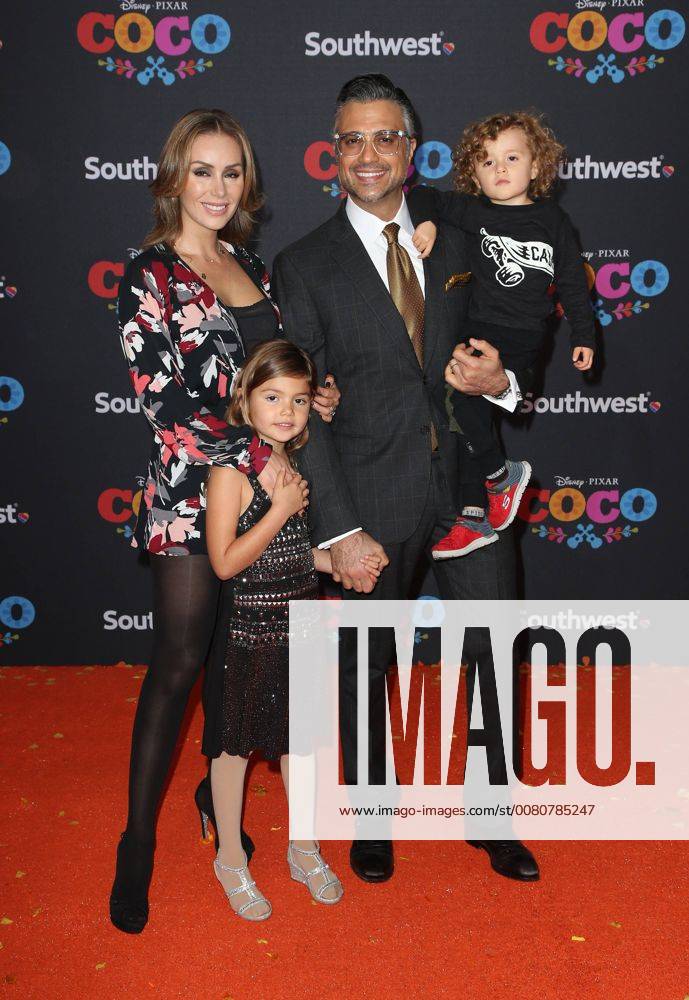 HOLLYWOOD CA NOVEMBER 8 Jaime Camil Heidi Balvanera Elena Camil Jaime III Camil at The U S Premiere of Disney Pixar s Coco at the El Capitan Theatre in Hollywood California on November 8 2017