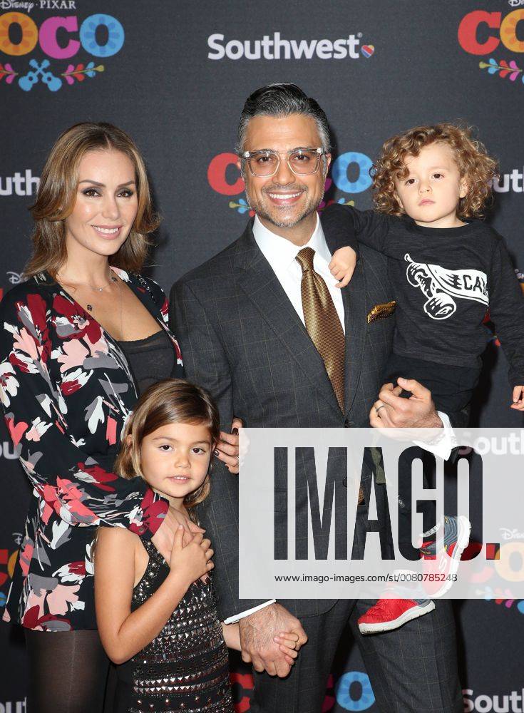 HOLLYWOOD CA NOVEMBER 8 Jaime Camil Heidi Balvanera Elena Camil Jaime III Camil at The U S Premiere of Disney Pixar s Coco at the El Capitan Theatre in Hollywood California on November 8 2017